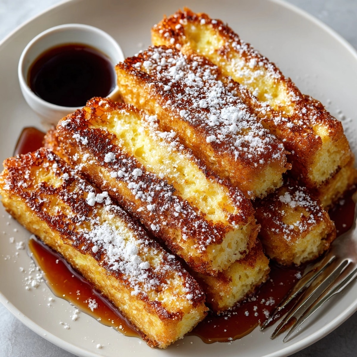 Crispy Air Fryer French Toast Sticks, perfectly spiced, an easy breakfast or snack.
