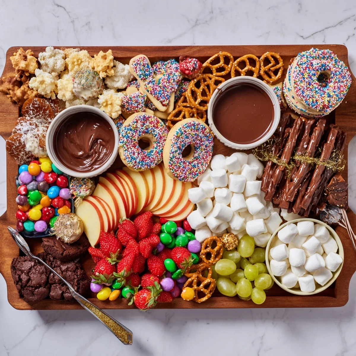 A vibrant Dessert Board with Themed Snacks, perfect for festive gatherings and sharing.  