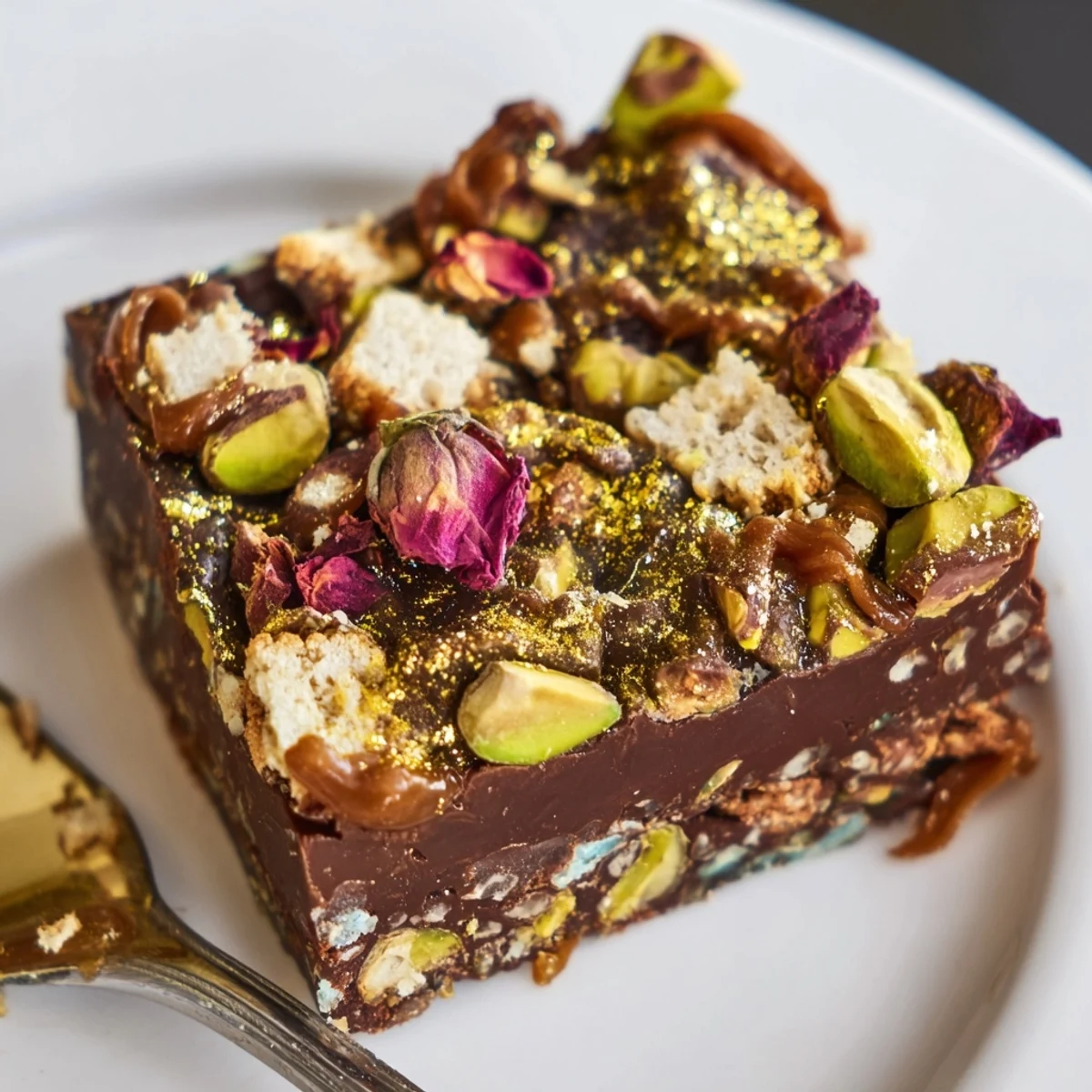 Indulge in Chocolate Bar Inspired Creations, layered with crunchy nuts and rich caramel.  