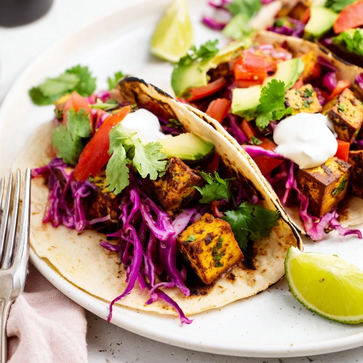Cilantro Lime Seared Tofu