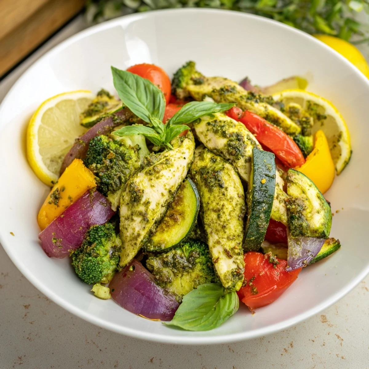 Quick Lemon Pesto Chicken