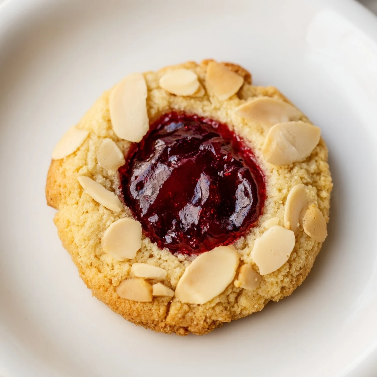 Cherry Almond Thumbprint Cookies