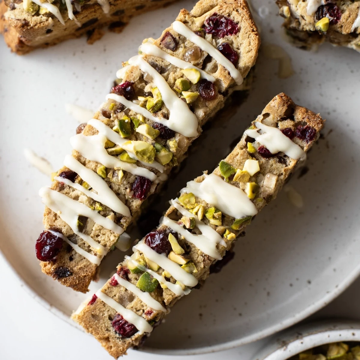 Imagine biting into warm, twice-baked White Chocolate Cranberry Pistachio Biscotti, packed with tasty add-ins.