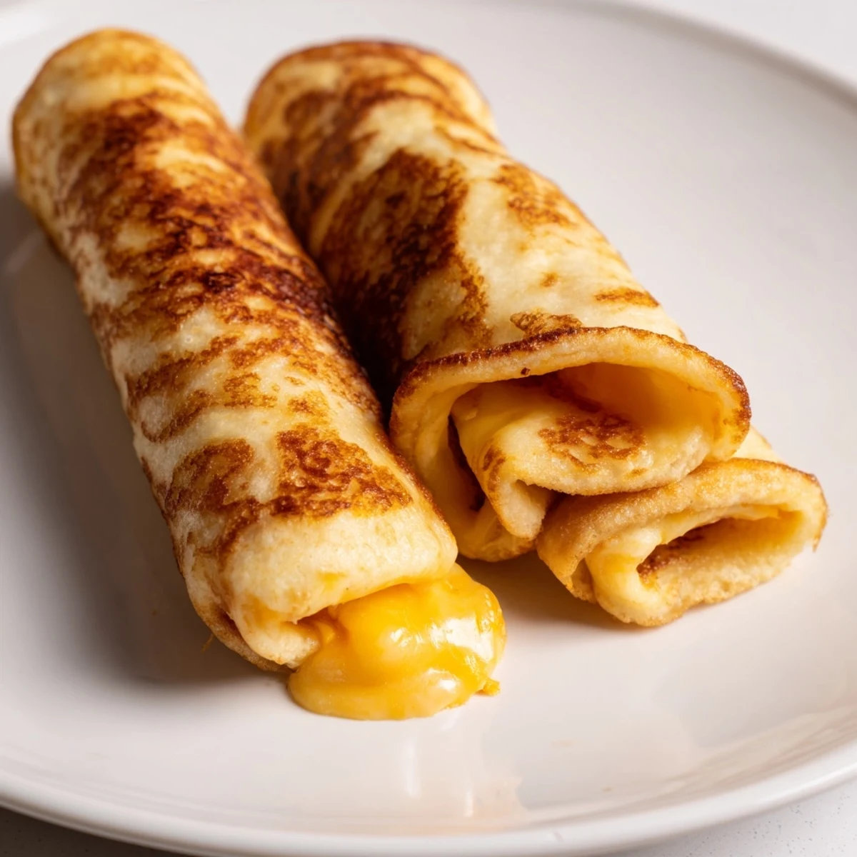 Golden brown Easy Christmas Grilled Cheese Rollups, filled with melting cheese, ready to be dipped.