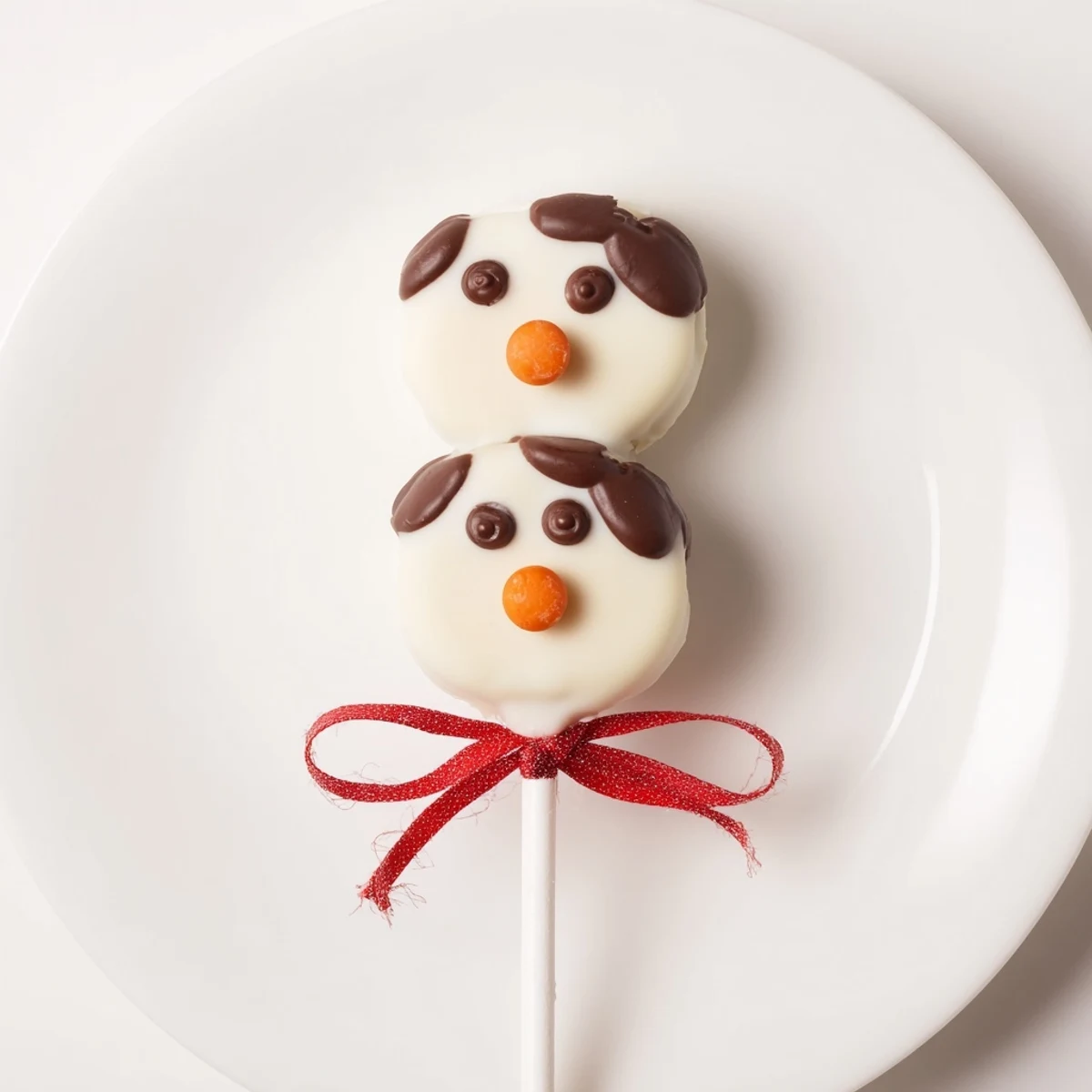 Homemade Express Snowman Marshmallow Pops, decorated with dark chocolate faces, sure to delight everyone.