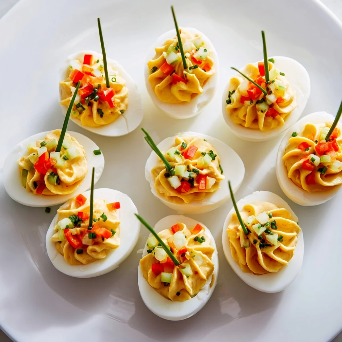Easy Festive Deviled Egg Ornaments