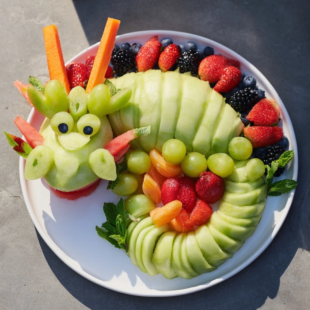 Dragon-Shaped Fruit Tray