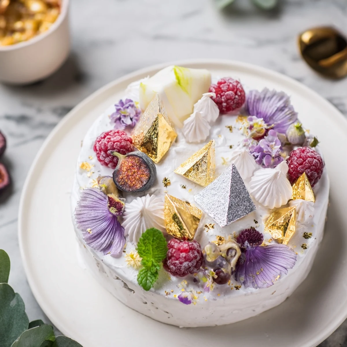 Luxurious Diamond Engagement Platter: a beautifully arranged dessert boasting vibrant jewel-like fruits and pastries.