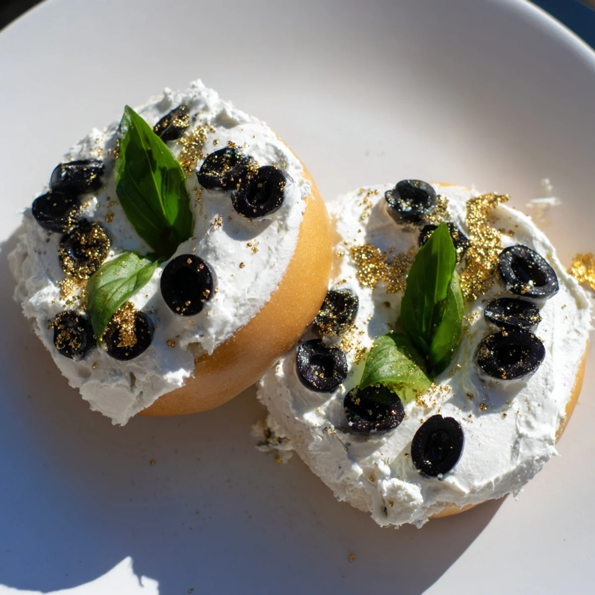 Olympic Rings Medal Appetizer: a platter of colorful bagel rings ready for festive snacking.