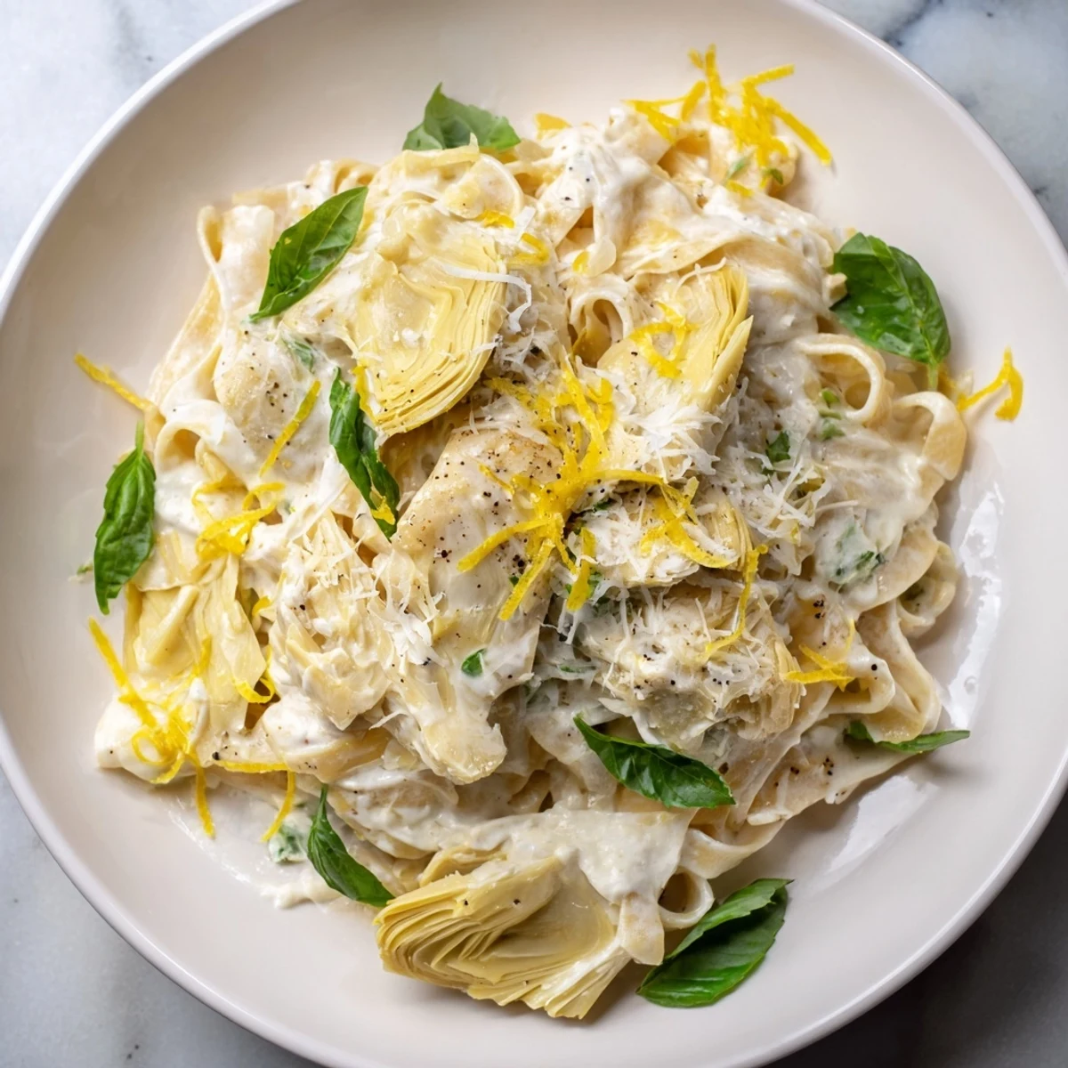 Creamy Lemon Artichoke Pasta