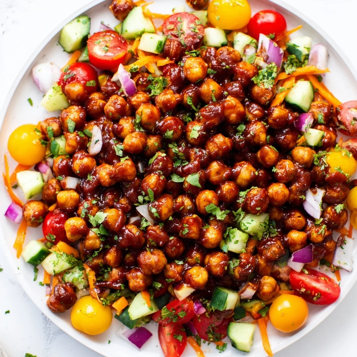 BBQ Chickpea Tangy Salad