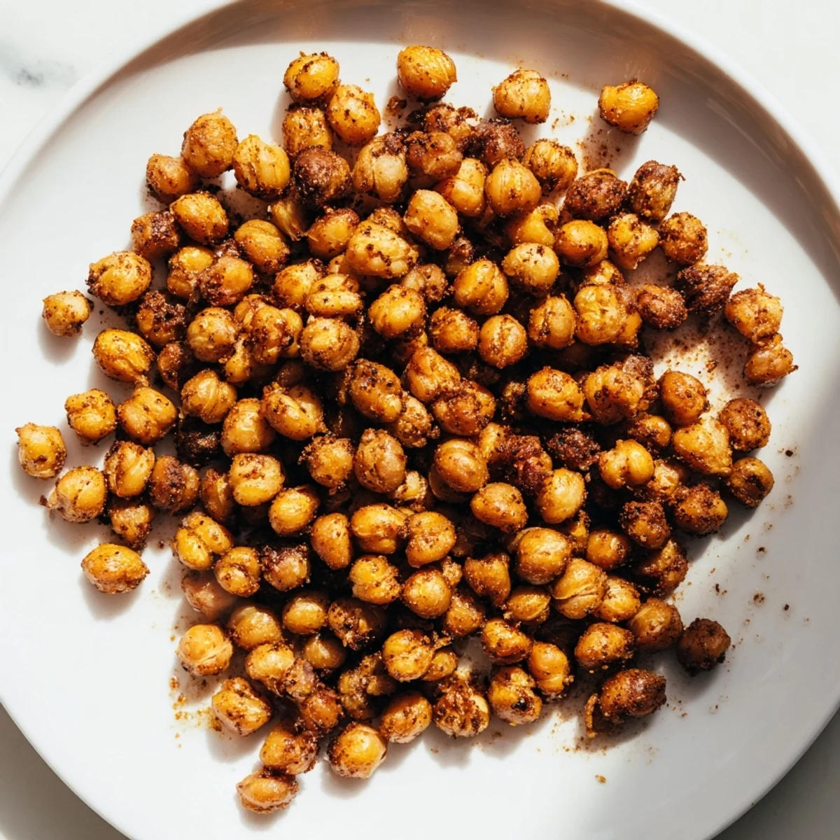 Golden and crispy chickpeas seasoned with delicious spices; a perfect Crispy Chickpea Snack.