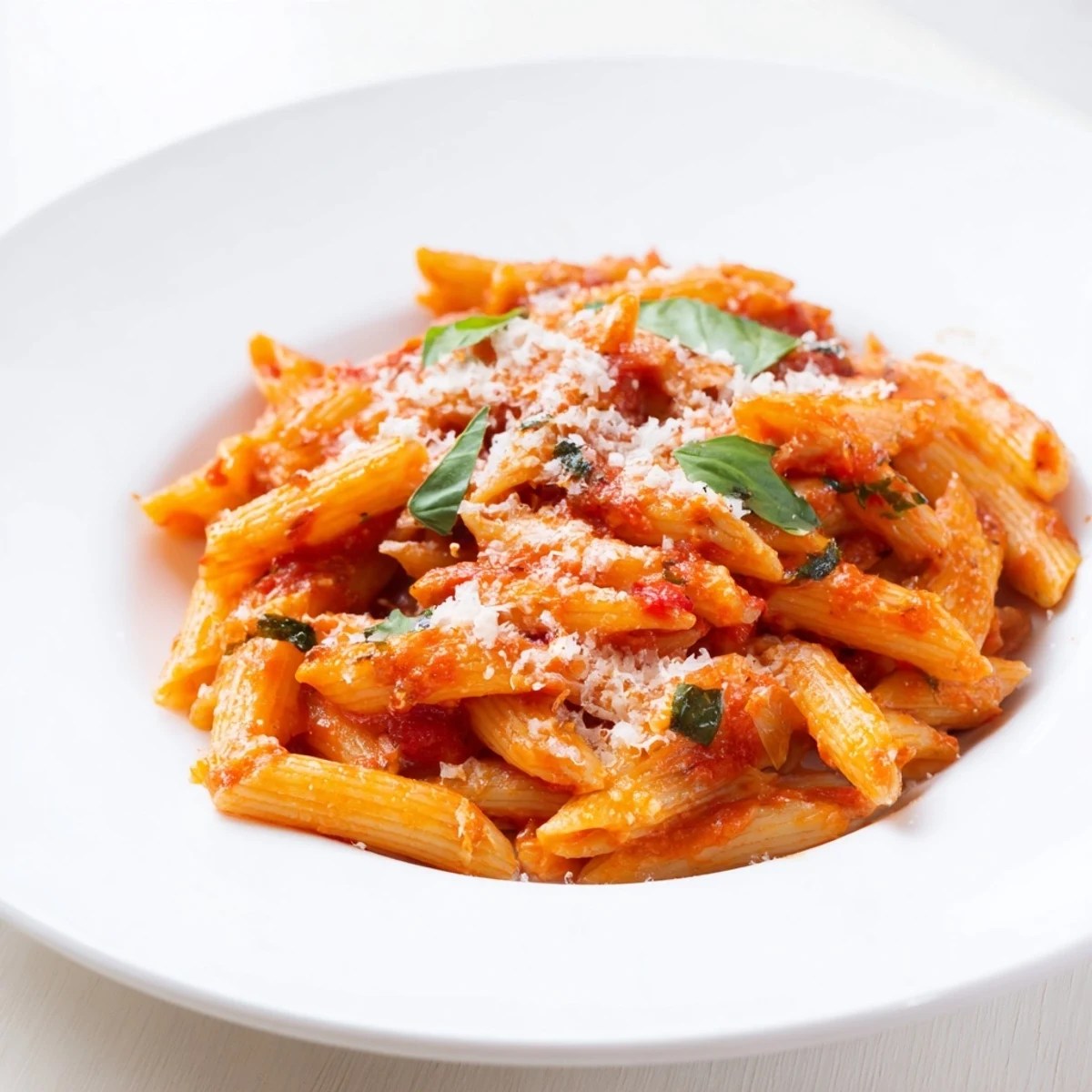 A close-up shot of perfectly cooked microwave bowl pasta, a quick and easy single-serving meal.