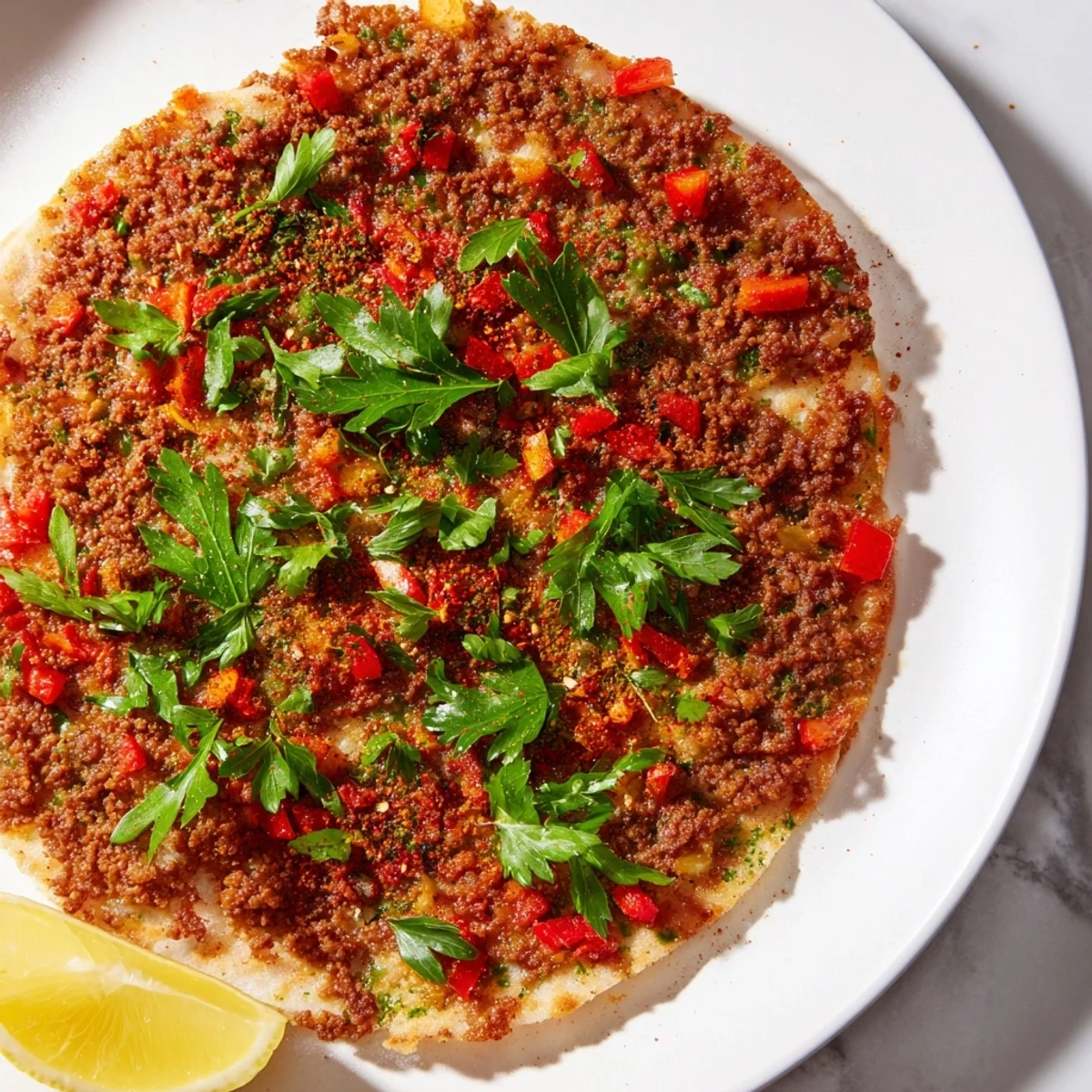 Turkish Lahmacun Flatbread