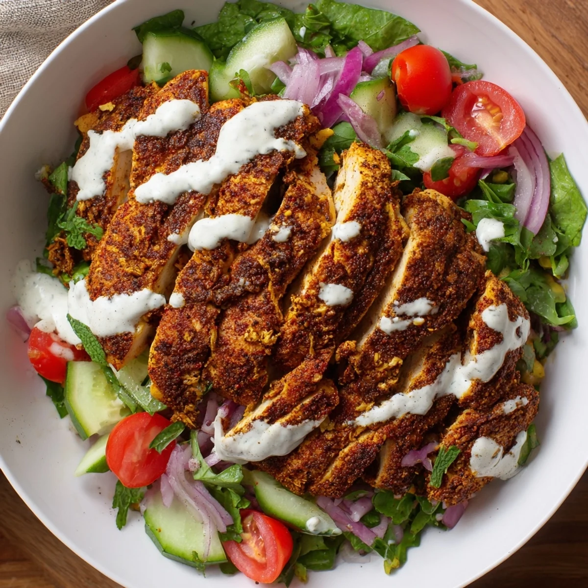 Chicken Shawarma Salad Bowl