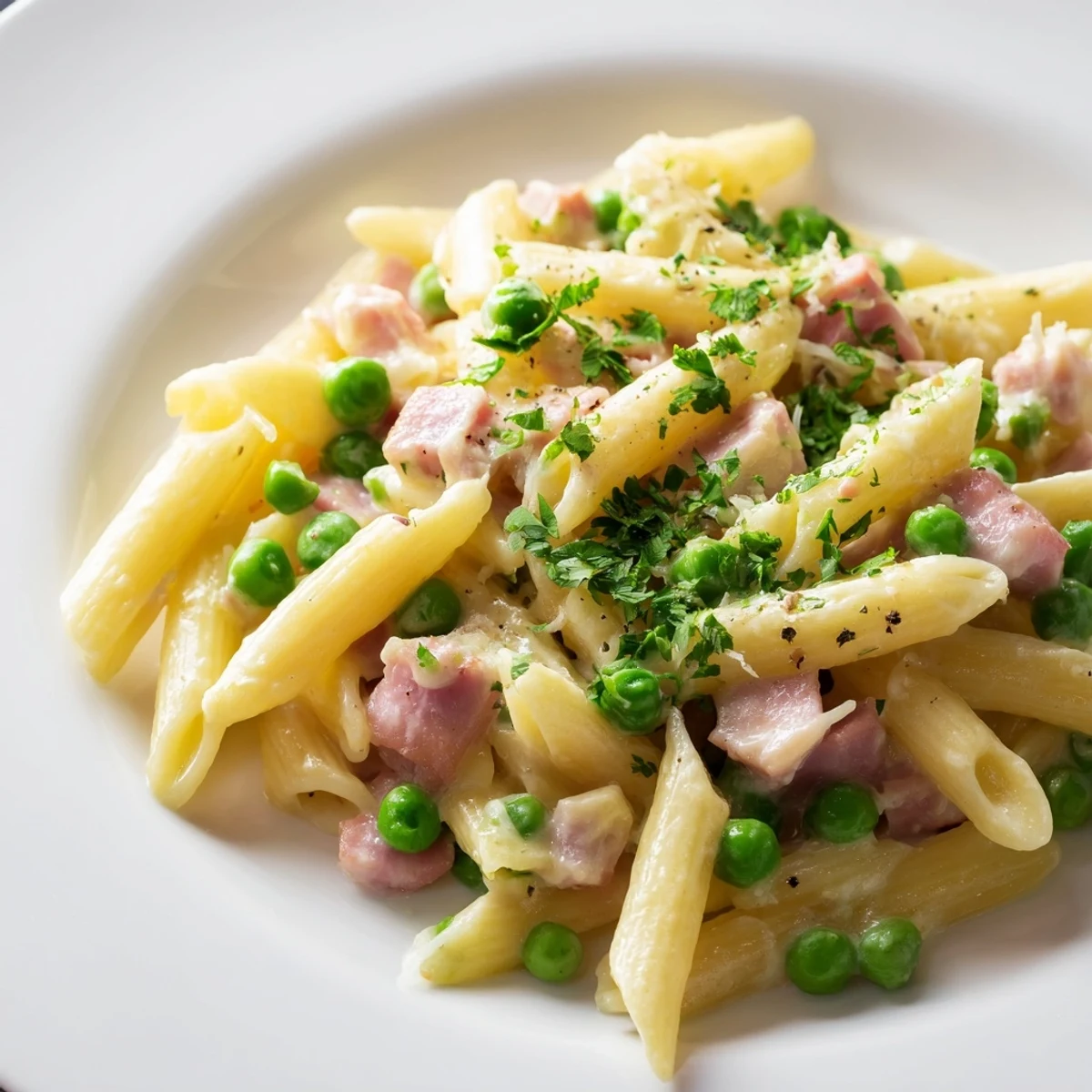Spring Pea Ham Pasta