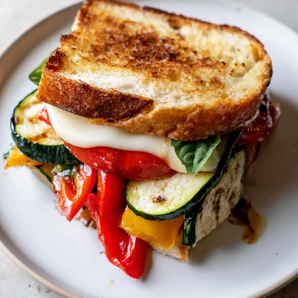 Roasted Veggie Caprese Cheese