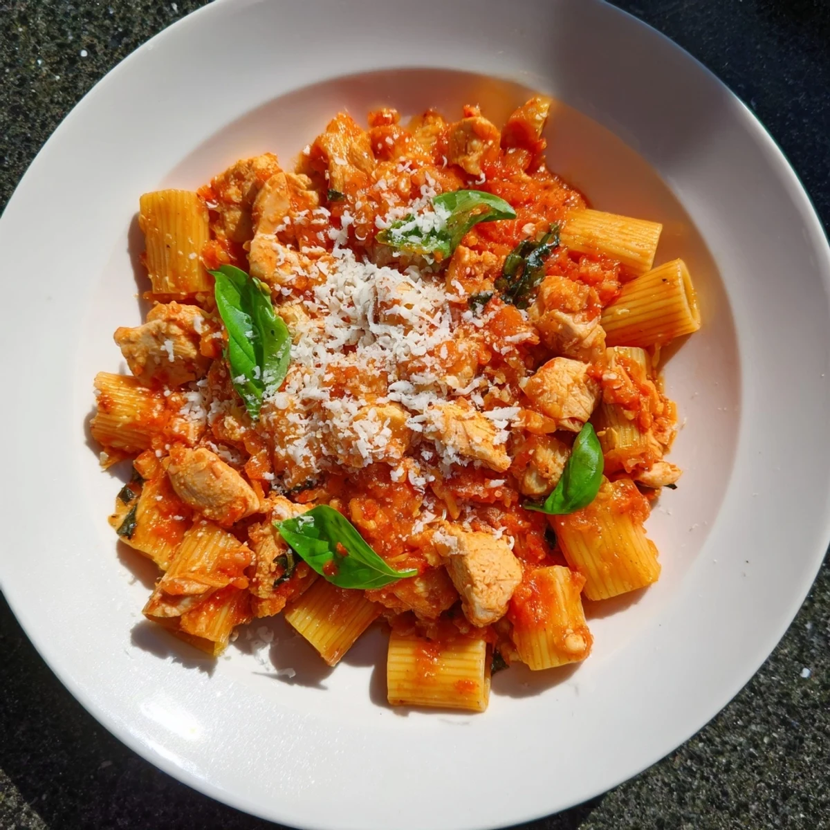 Tomato Basil Chicken Pasta