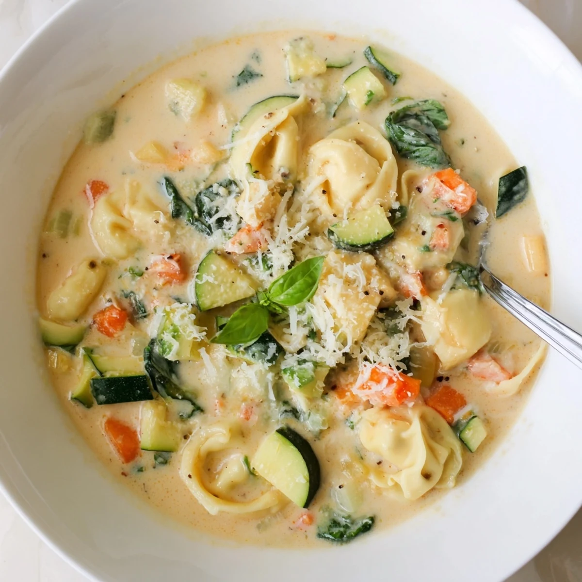 Creamy Vegetable Tortellini Soup