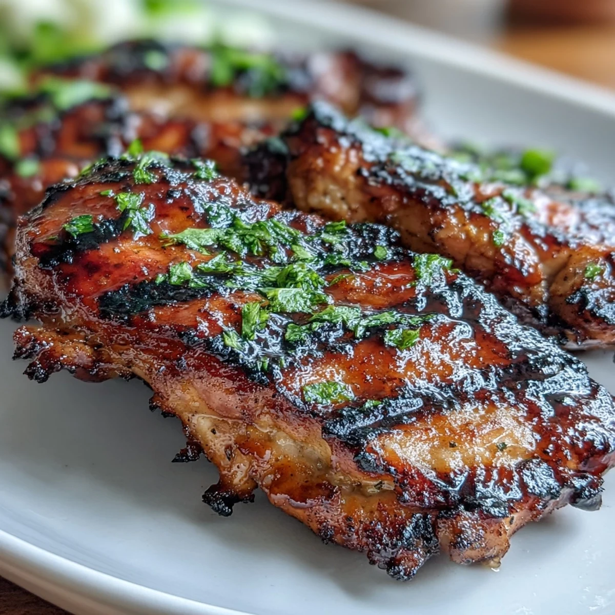 Gluten-free main dish of juicy marinated chicken layered over fragrant rice, topped with creamy avocado and fresh herbs.  