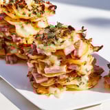 Cozy baked platter with cheese