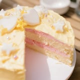 Imagine a vibrant Château de Princesse Cœurs et Étoiles cake, layered with pink frosting and magical decorations.