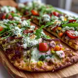 St Patricks Rainbow Veggie Flatbread