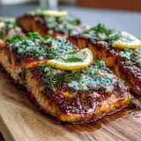 Cedar Plank Salmon with Lemon Dill grilled to perfection, smoky and aromatic with fresh herbs and citrus zest.