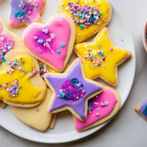 Golden, heart-shaped Princess Palace treats, frosted with pink icing, ready for a fairytale-themed party.