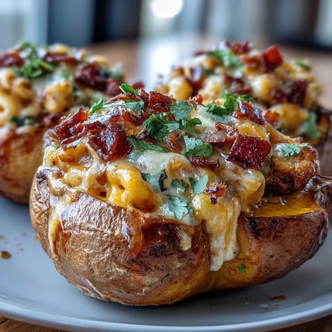 Roasted acorn squash halves filled with steaming Hot Honey Chili Mac and melted cheddar cheese.