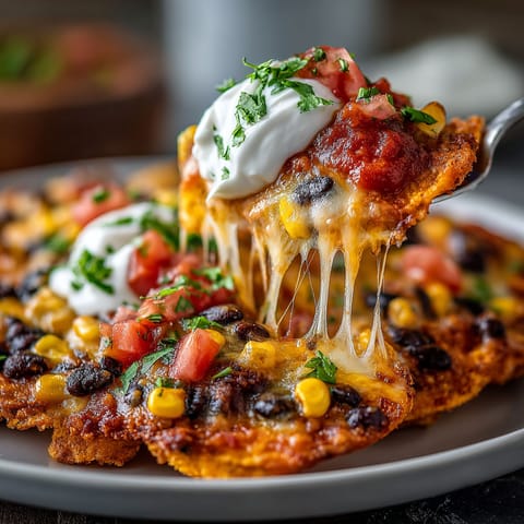 A plate of loaded sweet potato nachos.