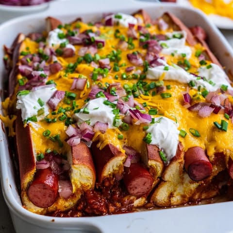 Chili Dog Casserole Bake
