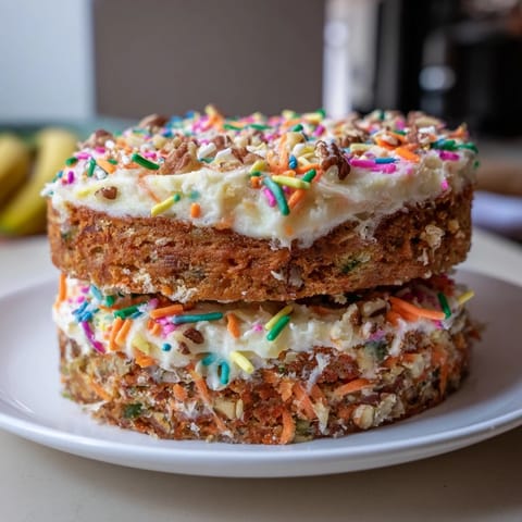Imagine the soft, moist Silly Carrot Cake, speckled with carrots, topped with swirly cream cheese frosting.