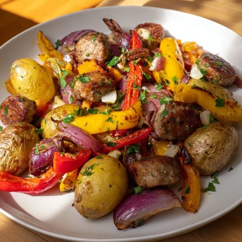Sheet Pan Sausage Peppers