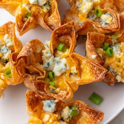 Buffalo Chicken Dip Wontons