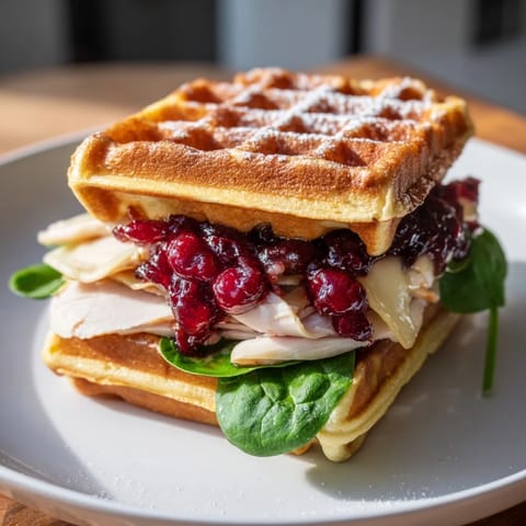 Holiday Waffle Turkey Sandwich