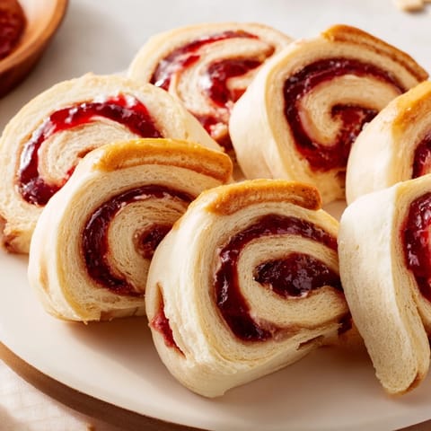 Quartered PB&J Pinwheel Rolls