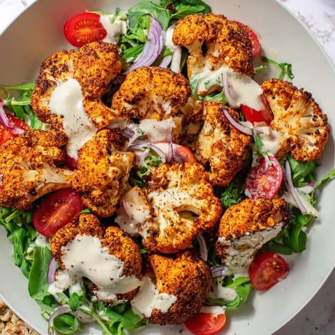 Crispy Cauliflower Salad Tahini