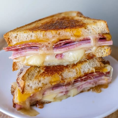 Charcuterie Grilled Cheese Layers