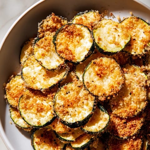 These homemade zucchini chips, lightly seasoned, offer a delicious and healthy alternative to fries.