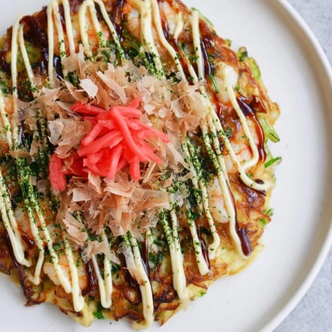 Japanese savory cabbage pancakes