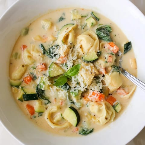 Creamy Vegetable Tortellini Soup