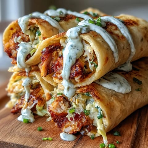 Four warm flour tortillas filled with tender turkey, vibrant cabbage slaw, and drizzled with a zesty Korean-style sauce.