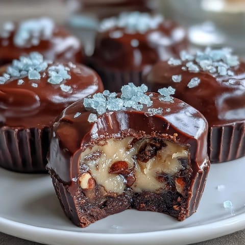 Protein-packed frozen treats blending smooth cottage cheese and peanut butter, coated in melted dark chocolate.