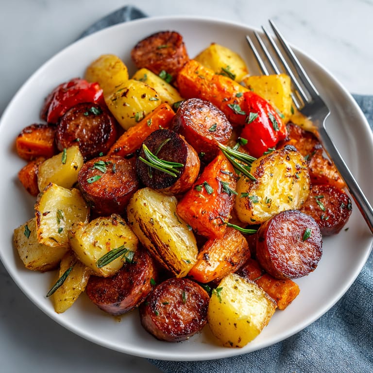A white plate with a fork on it.