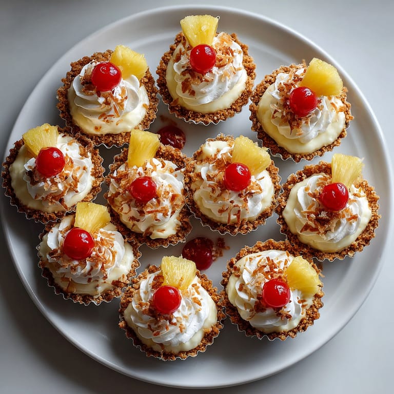 A plate of tropical coconut cream pie bites.