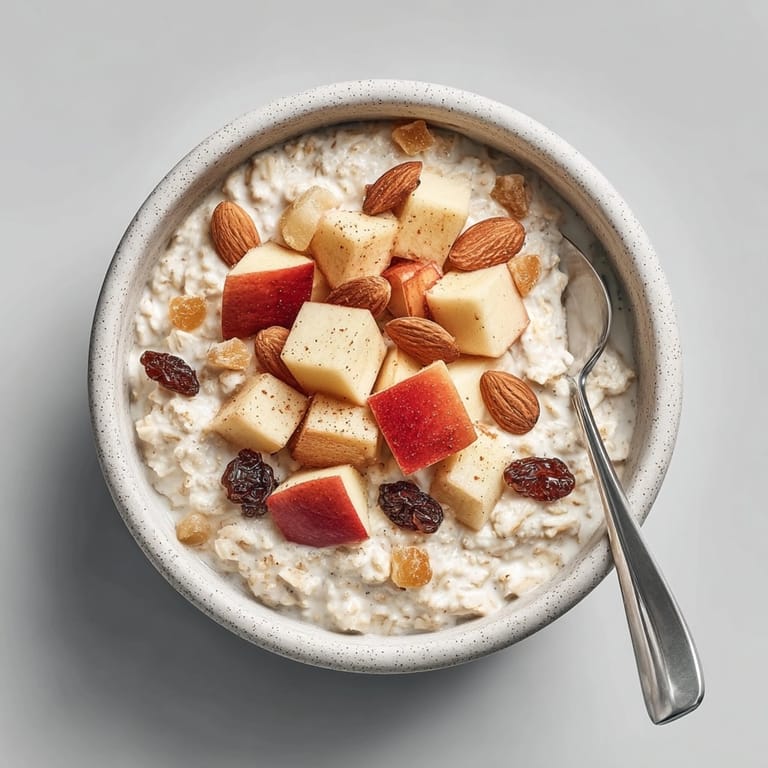 Enjoy chilled Cinnamon Apple Overnight Oats—perfect make-ahead breakfast with sweet spiced apples.