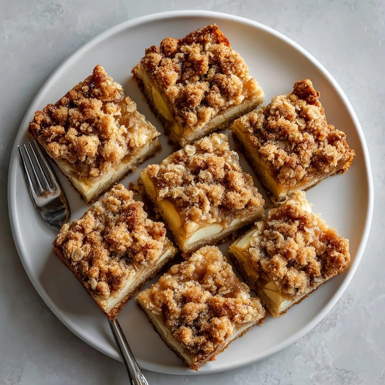 Homemade Caramel Apple Crumble Bars: sweet apples and a crunchy crumble embrace.