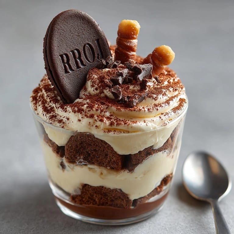 Individual Graveyard Tiramisu Cups feature layers of coffee-soaked ladyfingers and rich mascarpone cream.