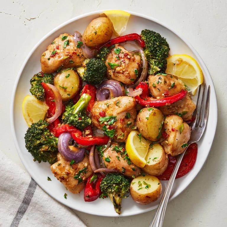 Aromatic Lazy Gourmet Chicken & Vegetable One-Pot ready for a quick weeknight dinner.  